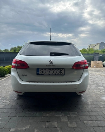 Peugeot 308 cena 58500 przebieg: 92000, rok produkcji 2019 z Nowy Targ małe 781